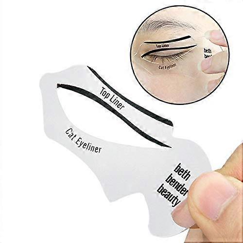 2Pcs Winged Eyeliner and Eyebrow Stencil Kit for Symmetrical Makeup with Multiple Style Options