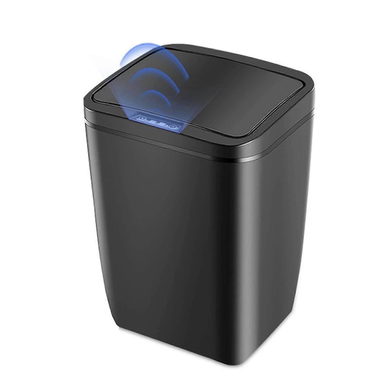 12L Automatic Sensor Trash Can with Smart Lid, Touchless ABS Garbage Bin for Kitchen and Bathroom