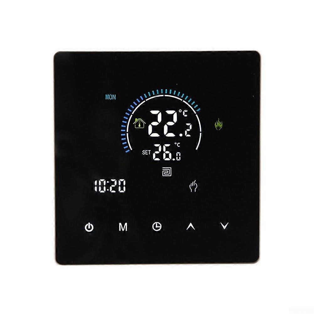 Floor Heating Thermostat 25A Electric Underfloor Controller with Wide Temp Range Adjustable Settings Black