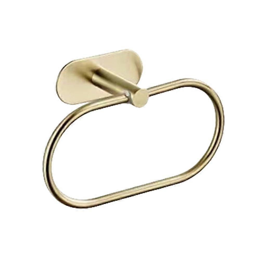 Bathroom Accessories Set Black RustProof No Drilling Towel Rack Bar Ring Hooks Wall Mounted