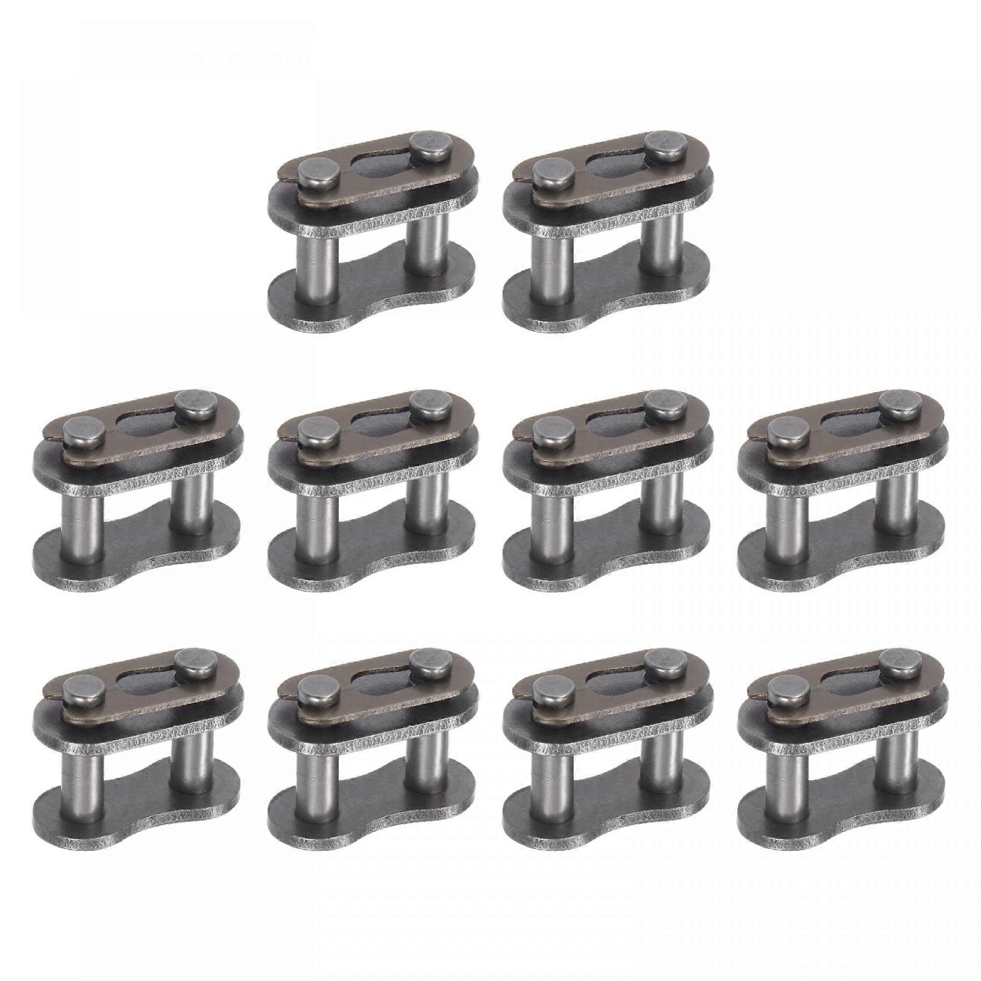 08B Chain Master Link 1/2' Pitch Carbon Steel Split Connector for Drive Chains, 10 Pack