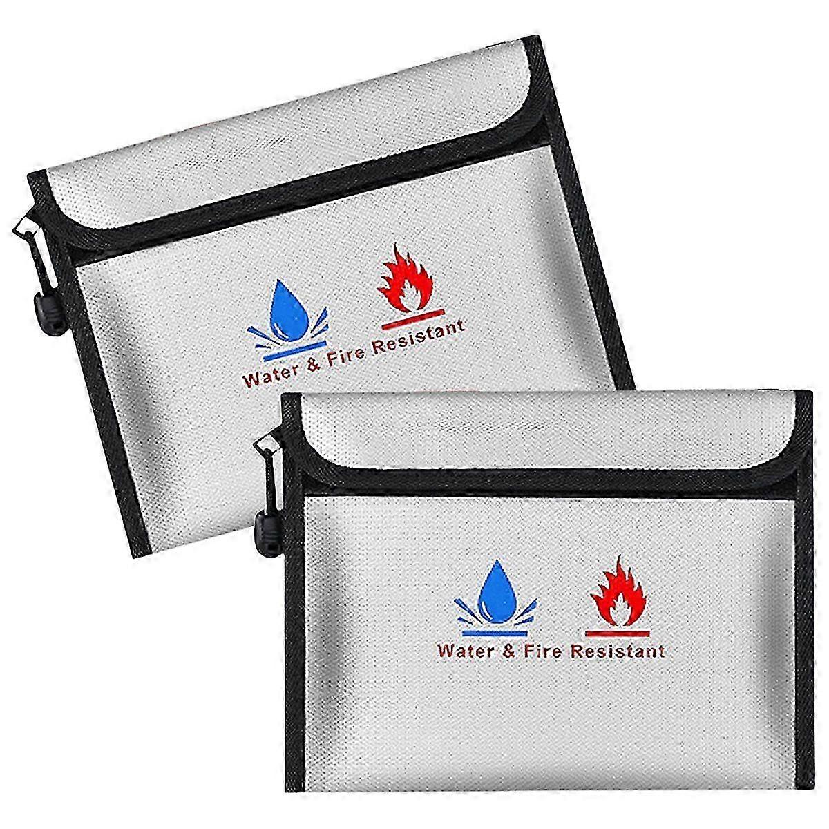 File Security Bag Fireproof and Waterproof 9x7 Inches Important Document Protection Pouch