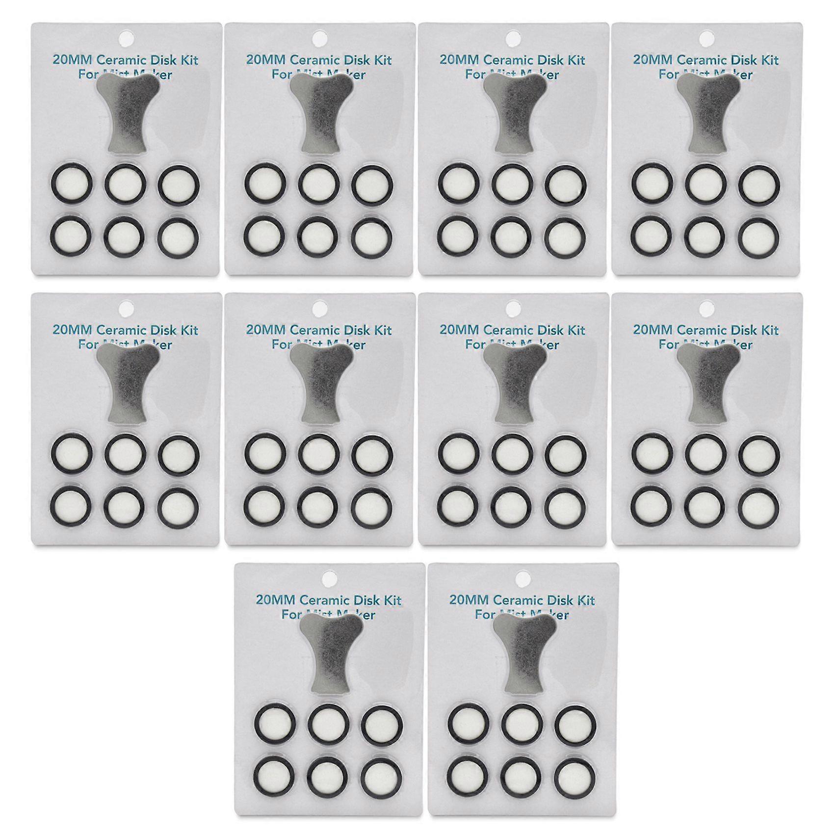 70Pcs Mist Maker Maintenance Kit, Ceramic Disk Ceramic Disk Key Replacement Parts Kits for Fog Machine