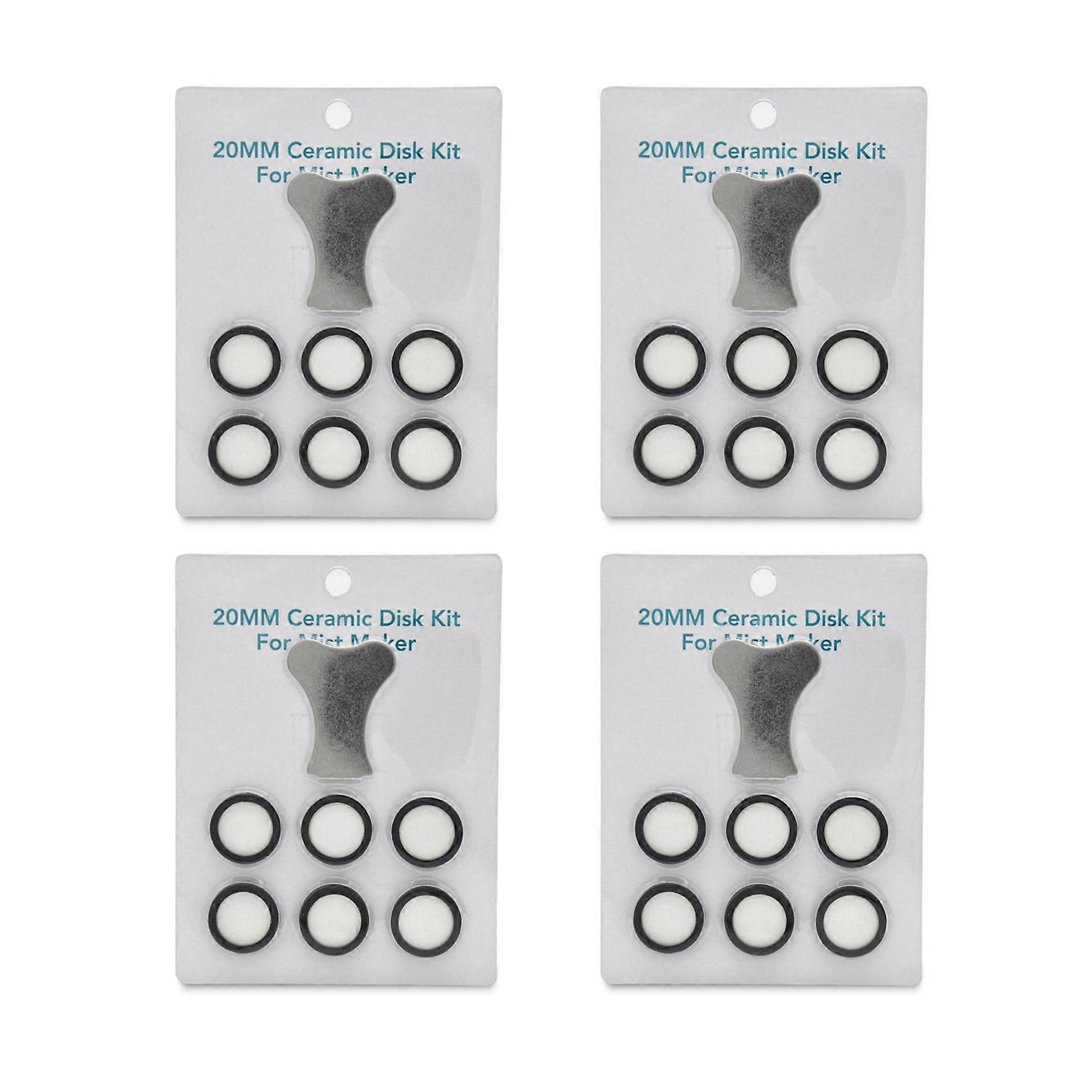 28Pcs Mist Maker Maintenance Kit, Ceramic Disk Ceramic Disk Key Replacement Parts Kits for Fog Machine