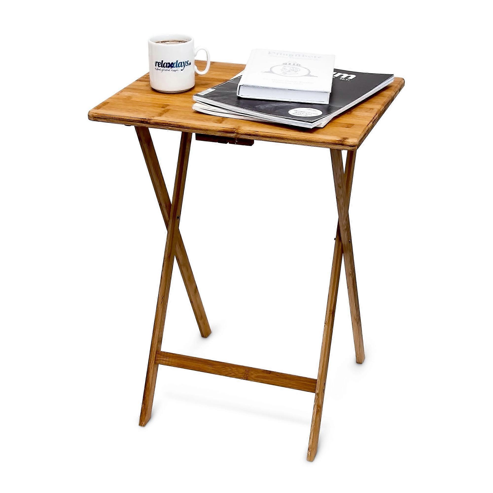 Folding Bamboo Side Table