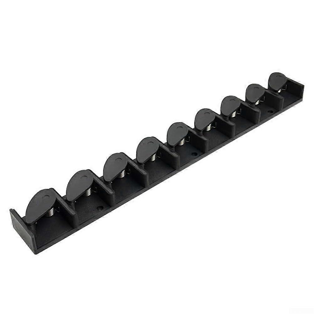 Fishing Rod Rack Wall Mounted Holder for 9 Poles Space Saving Scratch Garage Storage Black