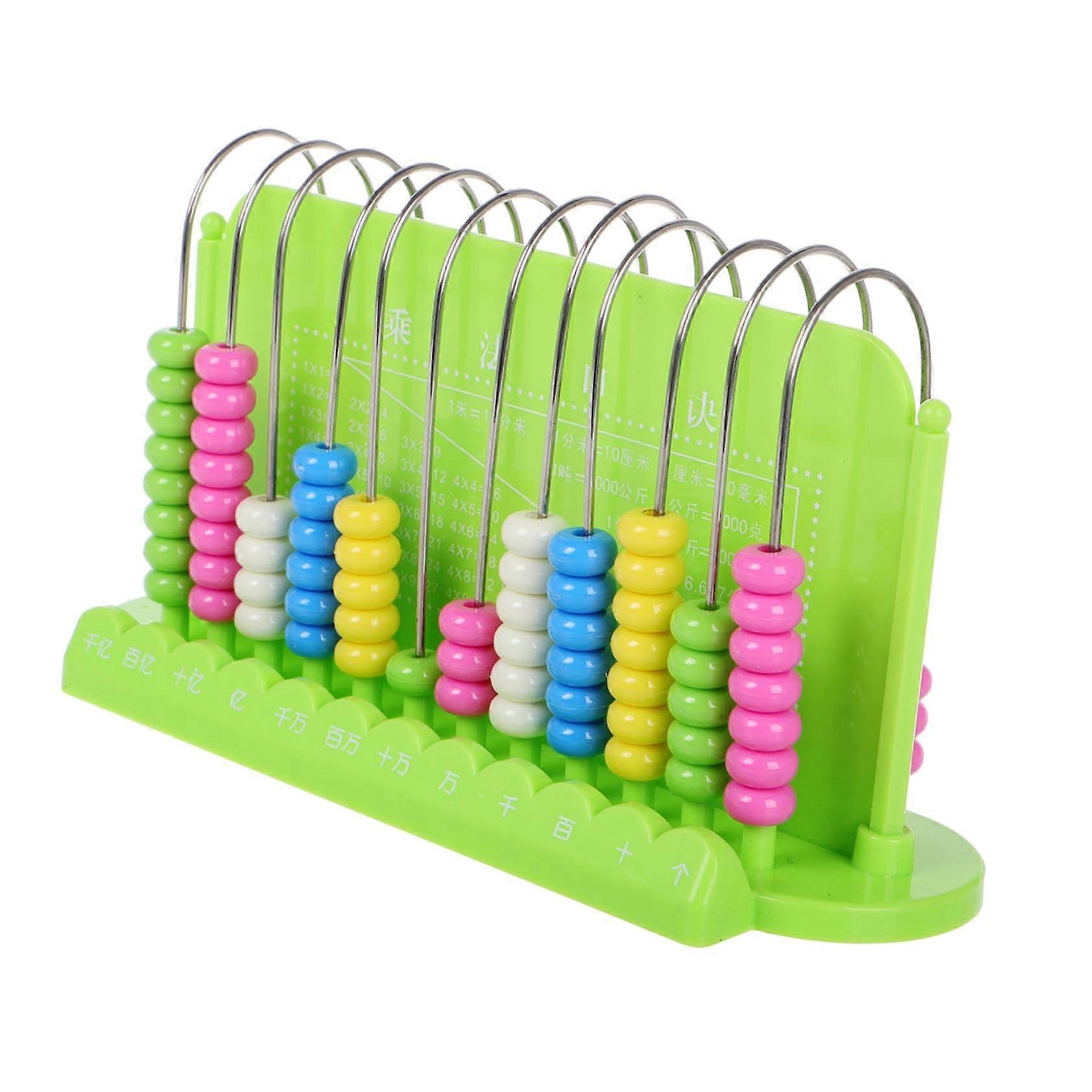 12 Digit Plastic Abacus for Kids Educational Bead Counting Tool for Early Math Learning