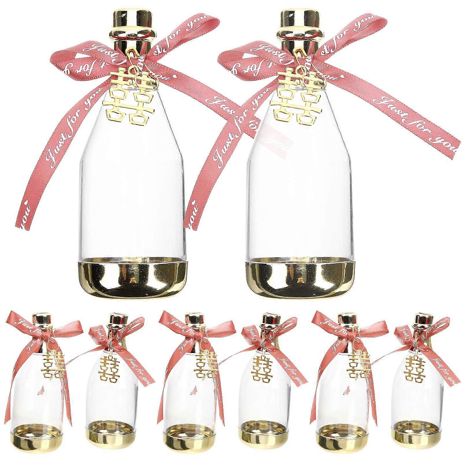 Wedding Candy Boxes Bottle for Storage 12Pcs Pink Plastic Bottles