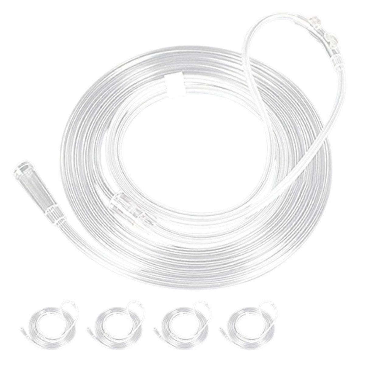 5-Pack Disposable Nasal Cannula Oxygen Tubes, 2M Lengths
