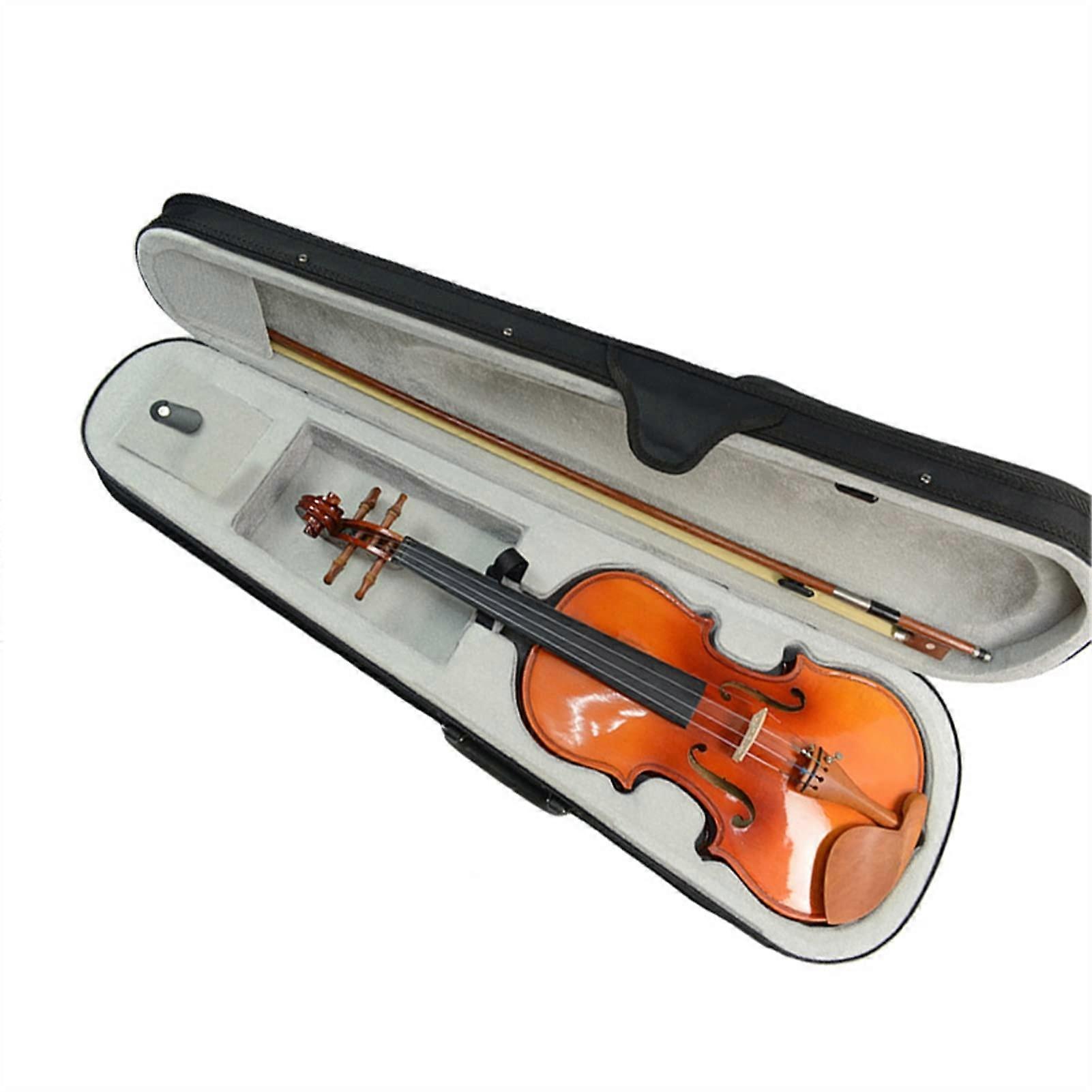 Full Size 4/4 Acoustic Violin Solid Wood Spruce  Maple Back for Adults and Students