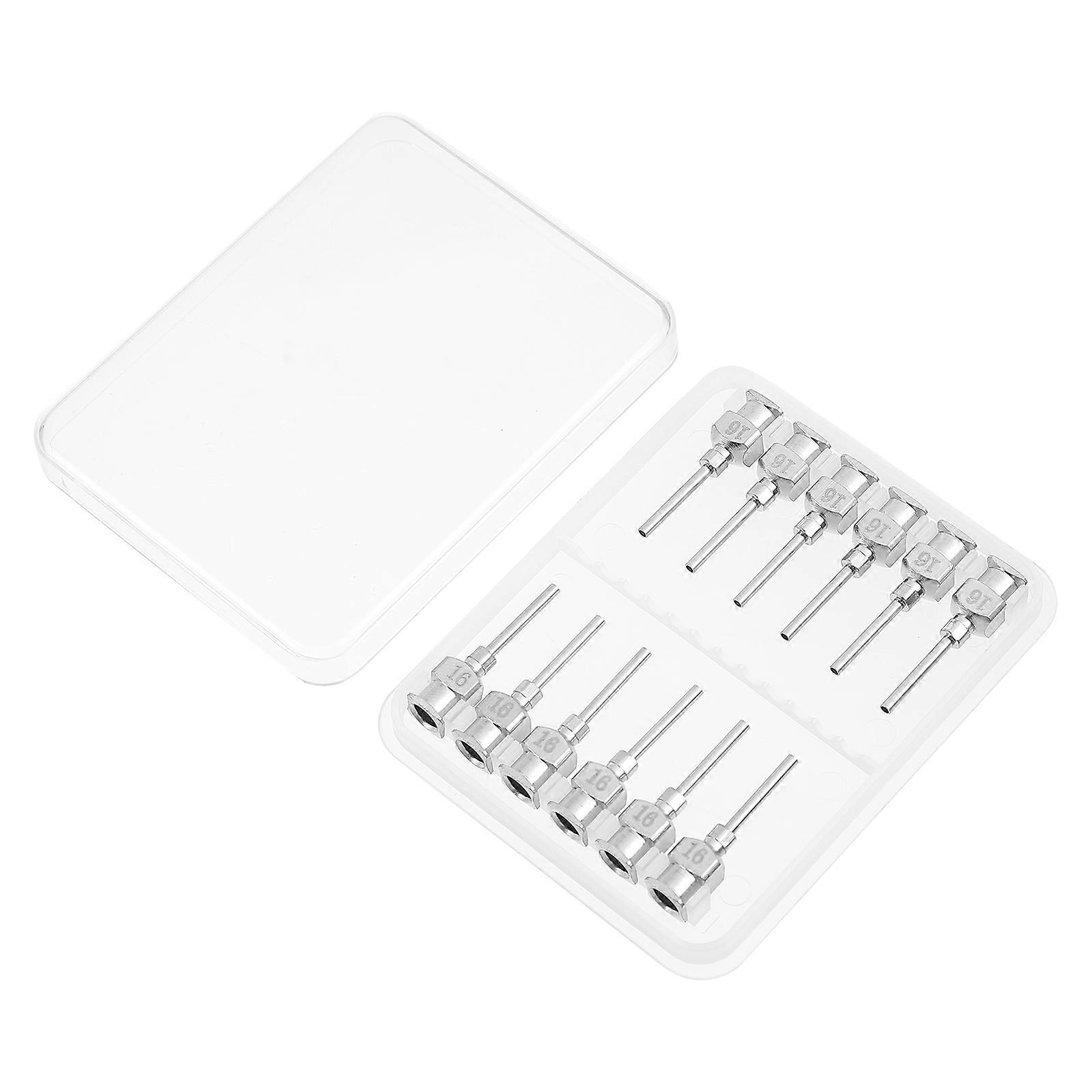 Dispensing Needle Kit Stainless Steel Precision Blunt Tips Designed for Dispensing Use 12Pcs