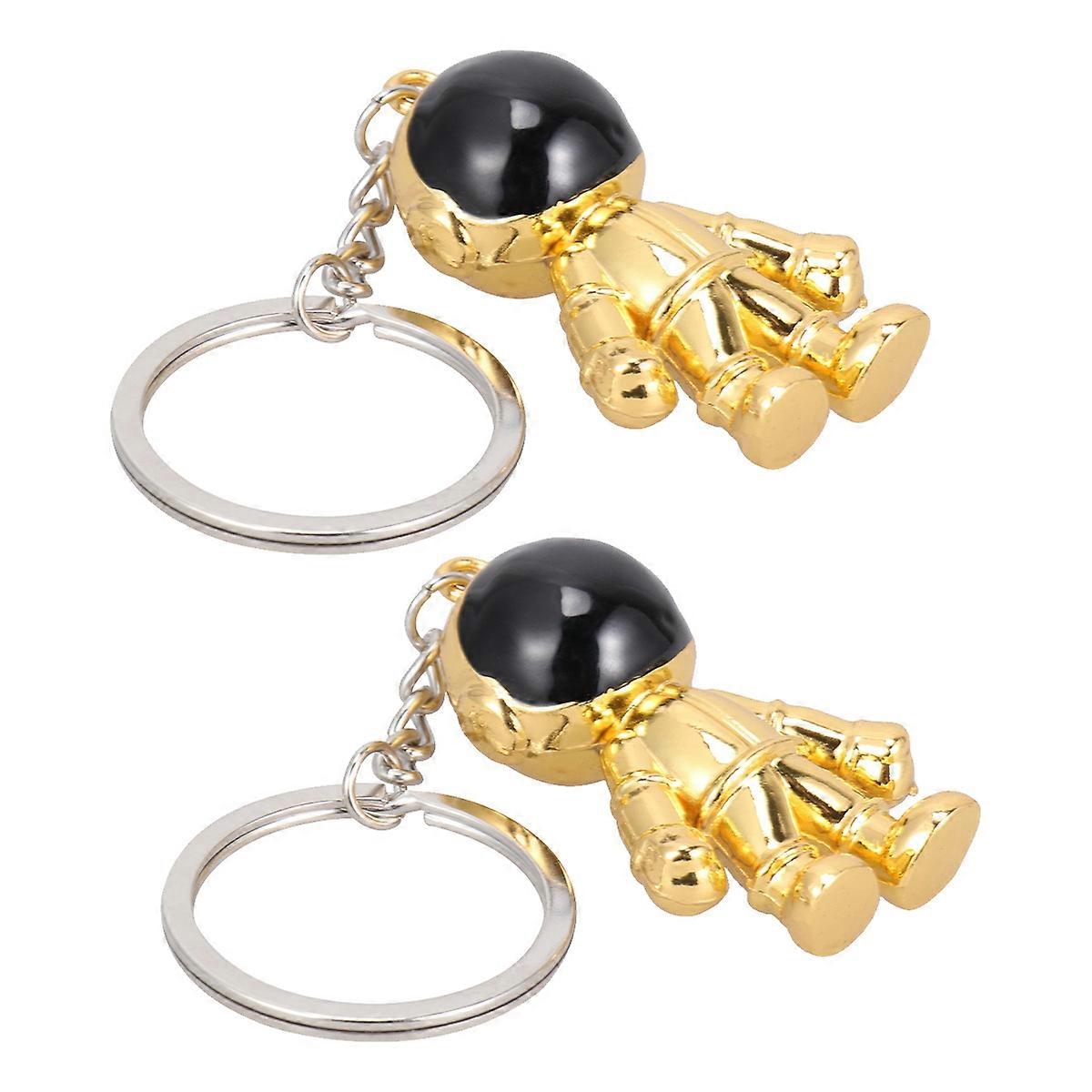 Spacemen Keyring Metal Robot Chains for Decoration 2Pcs Collection