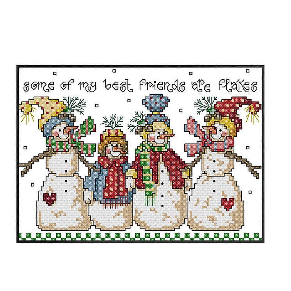 Cross Stitch Kits Snowman Pattern Cross Stitch Kit for Embroidery 1Set