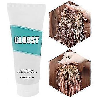Creme de alisamento Silk Gloss, creme de alisamento de cabelo com correção de proteína, creme de alisamento de cabelo com seda e brilho, cabelo sem frizz
