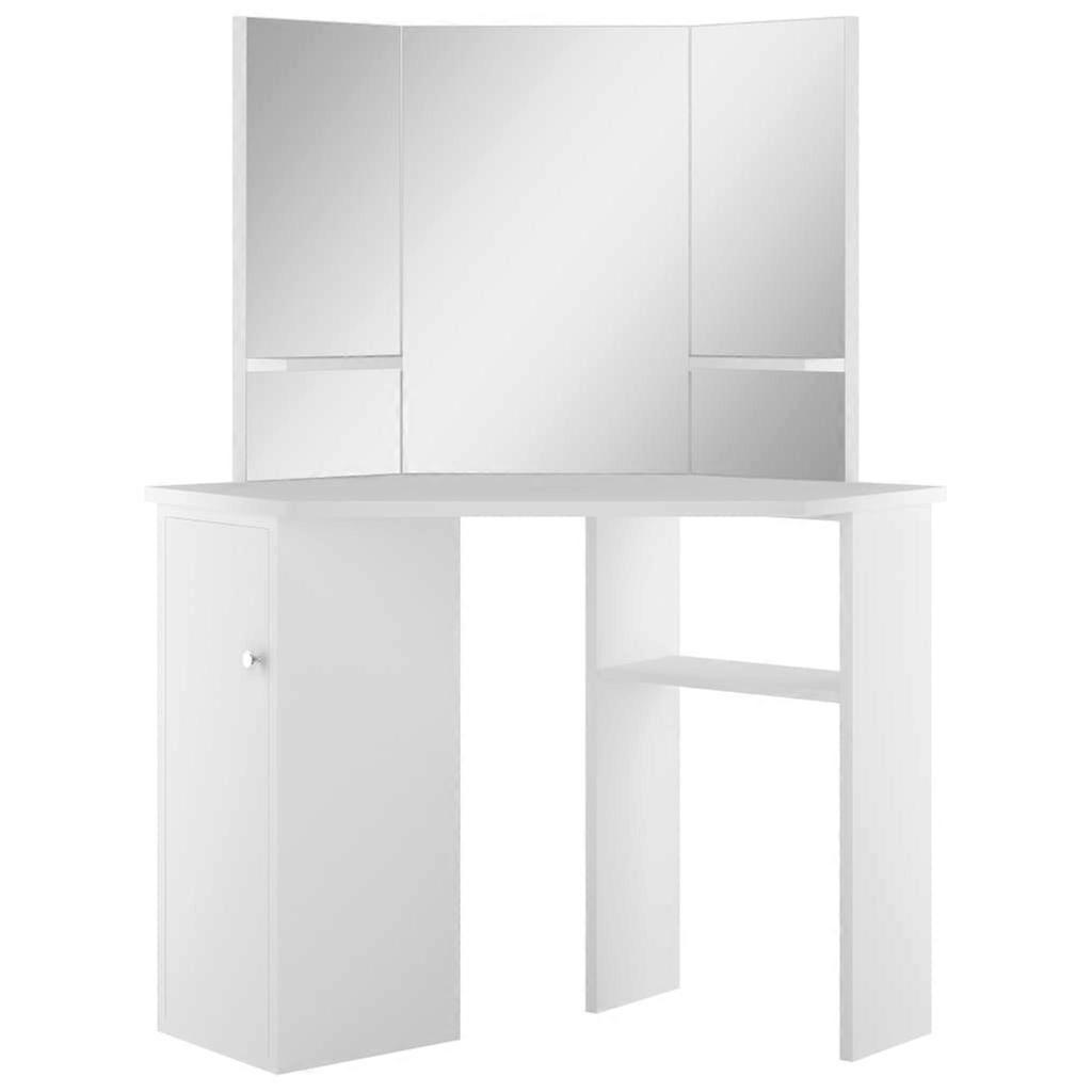 vidaXL Kaptafel hoekmodel wit