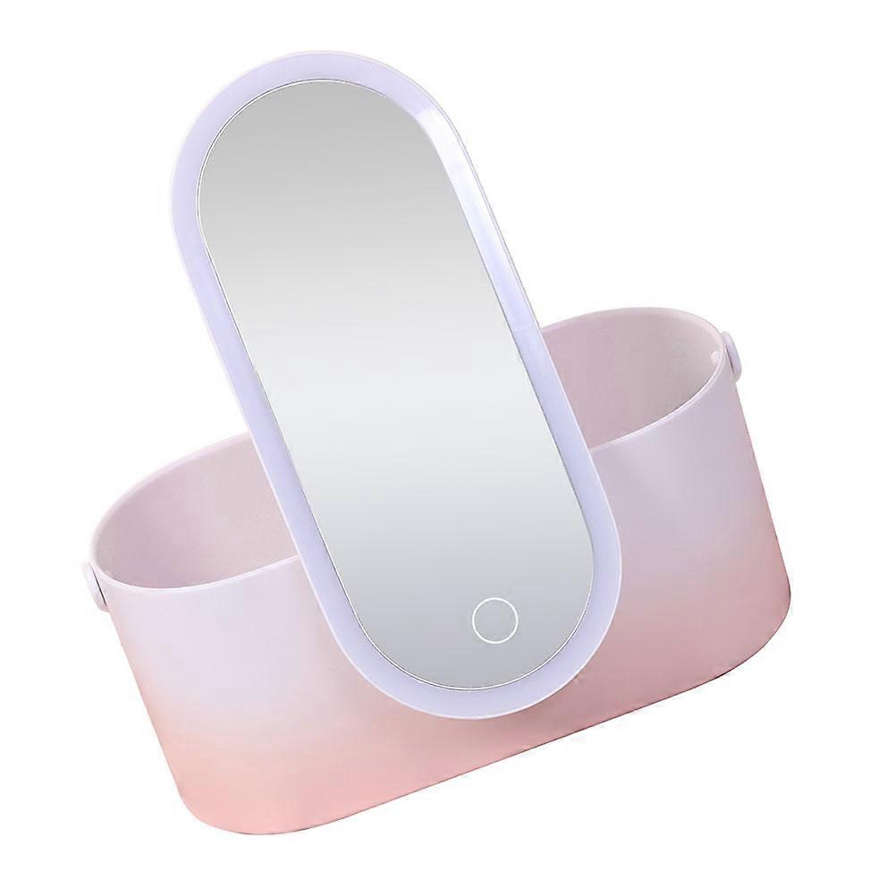 Makeup Organizer ABS Box with Mirror for Delicate Application 2Pcs