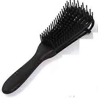 Brosse à cheveux démêlante universelle noire - Design ergonomique et portable pour une utilisation facile et une expérience de massage confortable