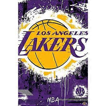 LOS ANGELES LAKERS - Quebra-cabeça de madeira com logo maximalista - 24118 -A1856