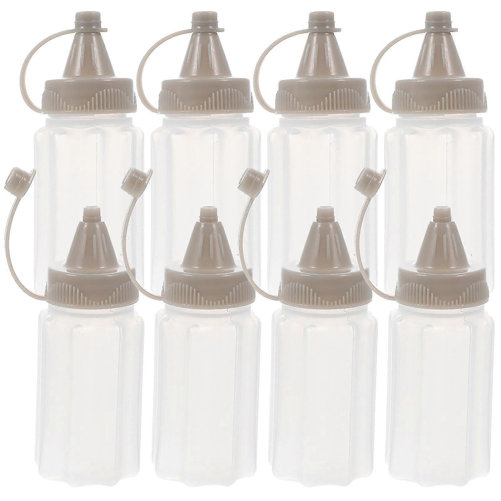 Squeezing Bottles for Sauce Use Transparent 8Pcs Set