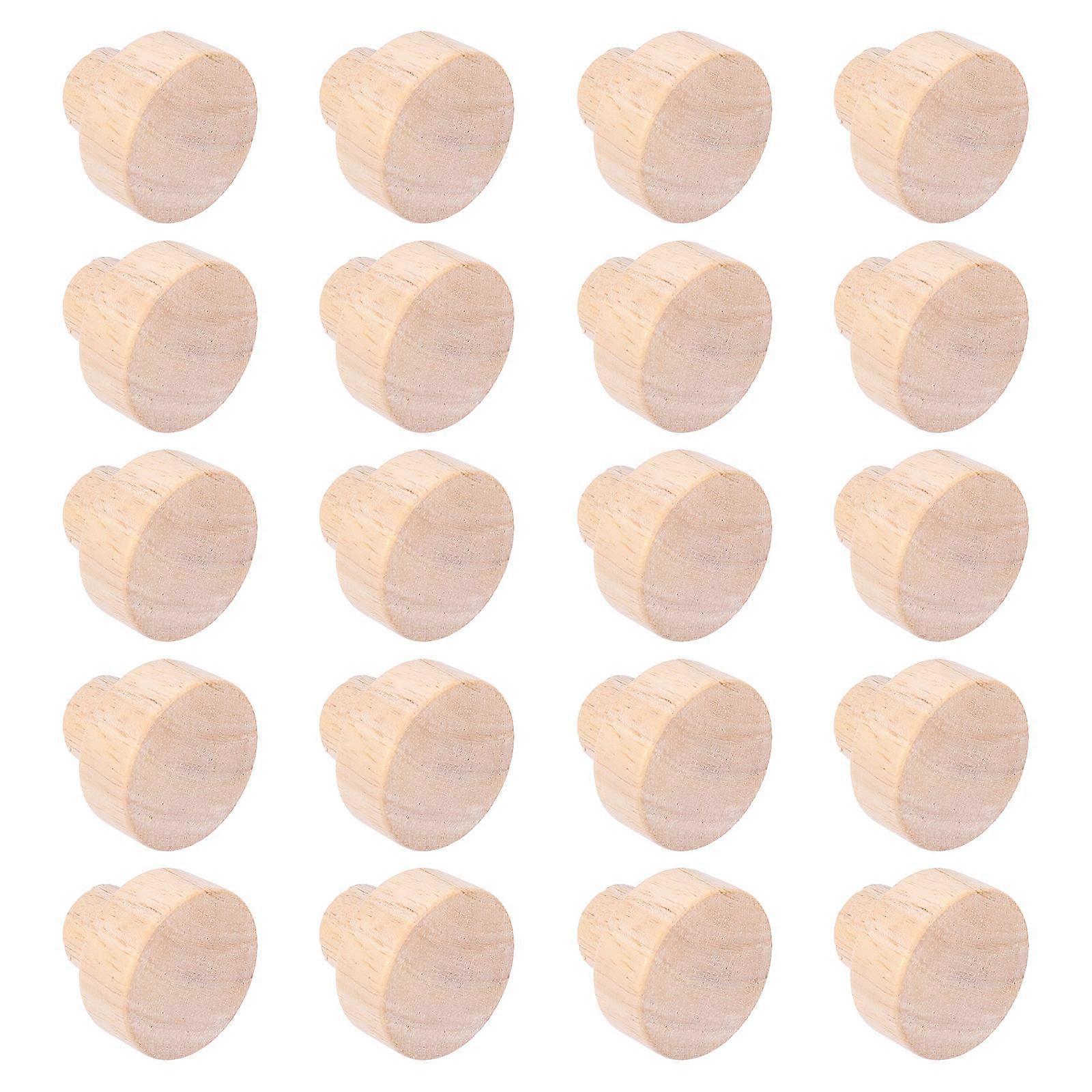 Wooden Drawer Knobs Round Cabinet Handles for Drawer Using 20Pcs
