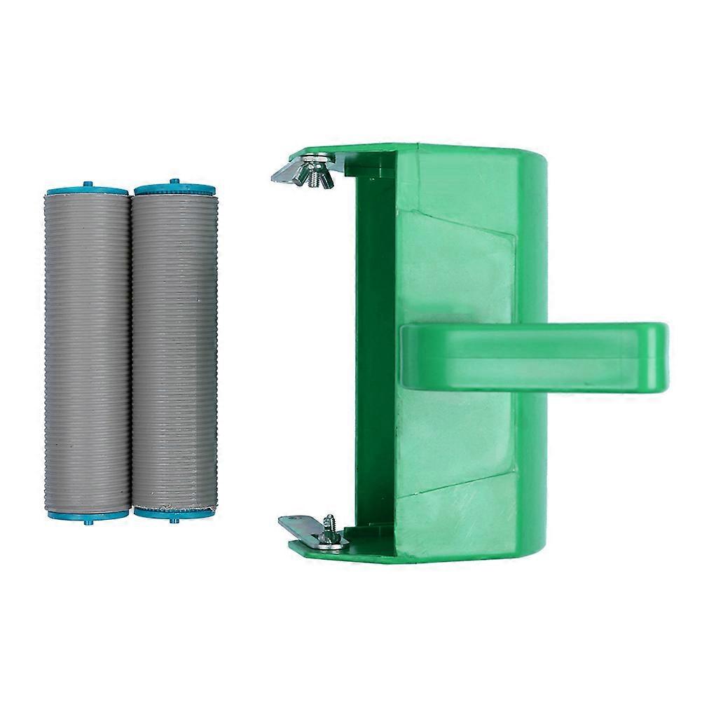 Texture Creation Grain Printing Roller Plastic Head Paint Brush For DIY Projects Green 1Pack