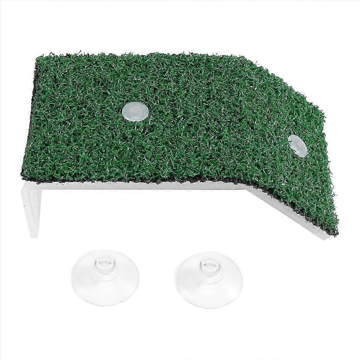 Turtle sun platform, grass turtle ramp for turtle tanks, Reptile S