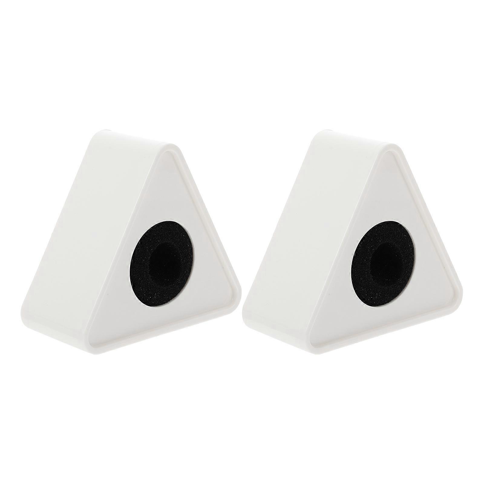 2pcs Microphone Triangular Interview Logo Microphone Flag Station Microphone