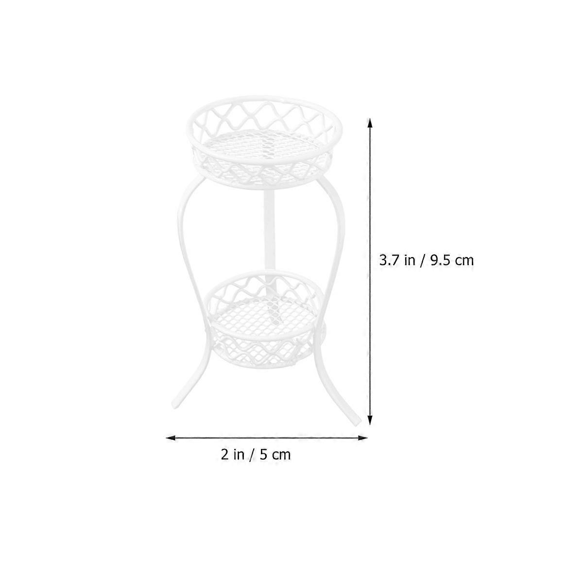 Mini Double Layers Shelf Small House Accessory for Storage Use 1Pcs