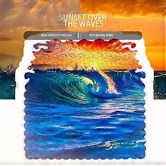 Wooden Puzzle Irregular Sea Jigsaw Puzzle Toys For Children Gifts Brain Burning Decompress Impossible Puzzles For Adult