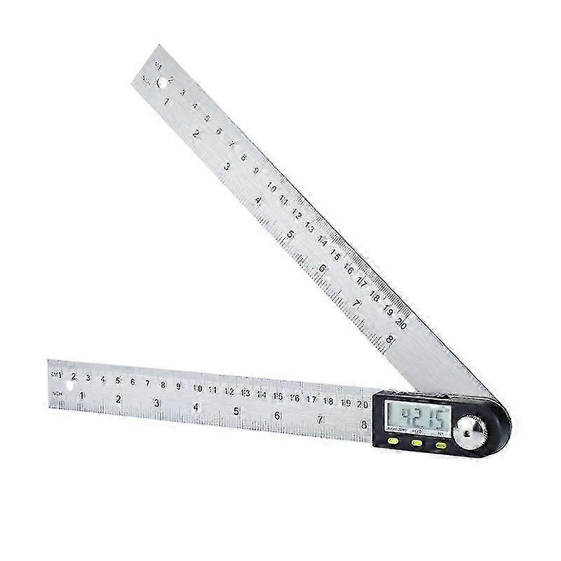 Stainless Steel Ruler with LCD Display Angle Protractor