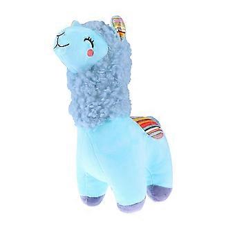 Alpaca Plush Doll for Home Use 1Pcs Blue Squinting Plush Toy Pillow