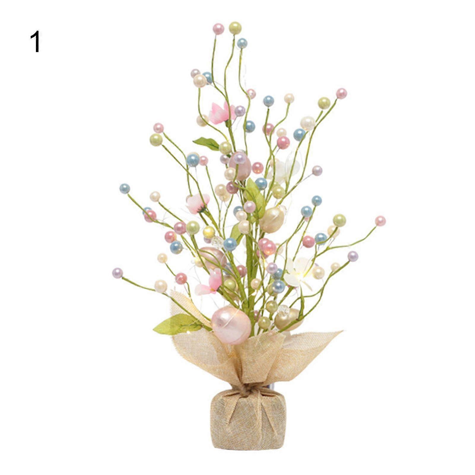 Creative Easter Style Mini Tree Light Beautiful Realistic Plastic LED Mini Tree Lamp for Home