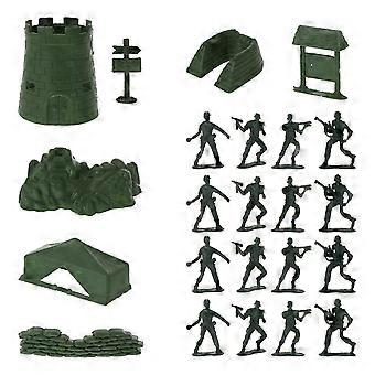 100pcs Soldier Figurine Toys Soldier Molds Military Wargaming Plastic Model Kit
