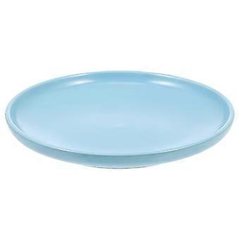 Household Cat Bowl Ceramic Protective Dish 2Pcs Blue Pet Feeding Accessory