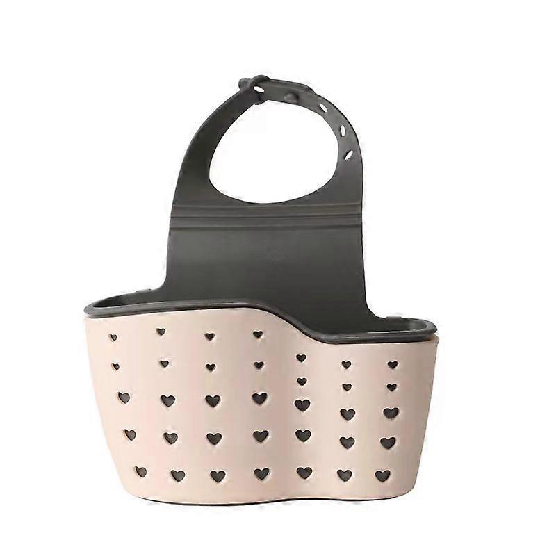 Pink Sink Shelf Soap Sponge Drain Rack