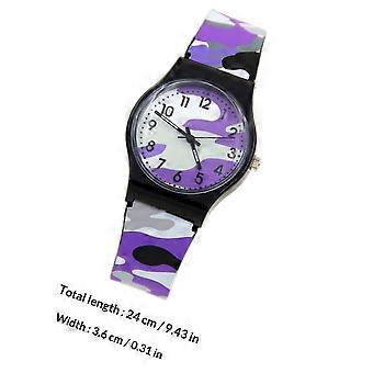 Reloj de cuarzo para niños con práctico diseño de camuflaje (1 unidad)