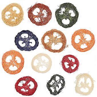 Small Animal Loofah Chew Toys for Teeth Grinding 12Pcs Colorful Pack