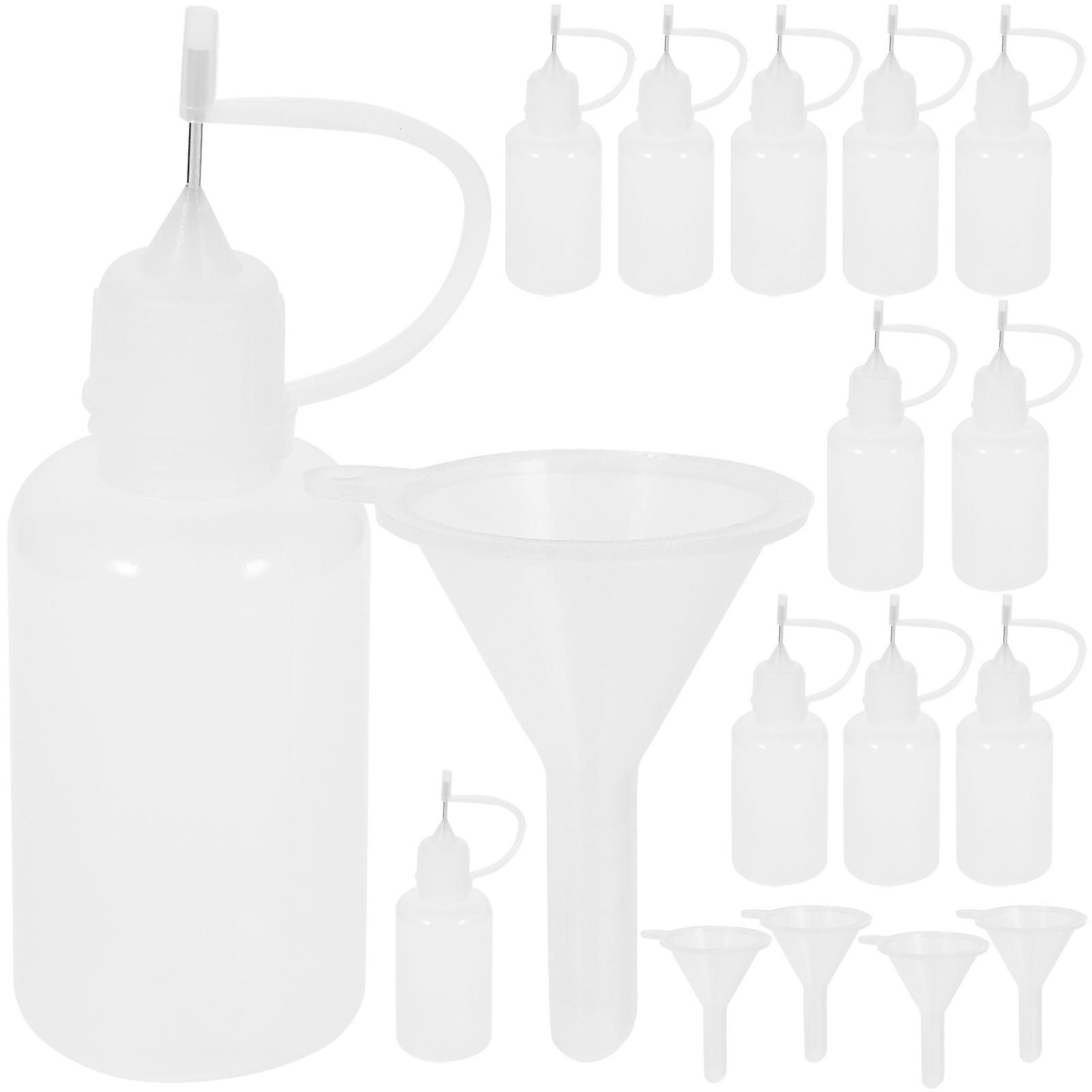 1 Set Glue Squeeze Bottles Precision Tip Applicator Bottles Engine Oil Containers(30ml)