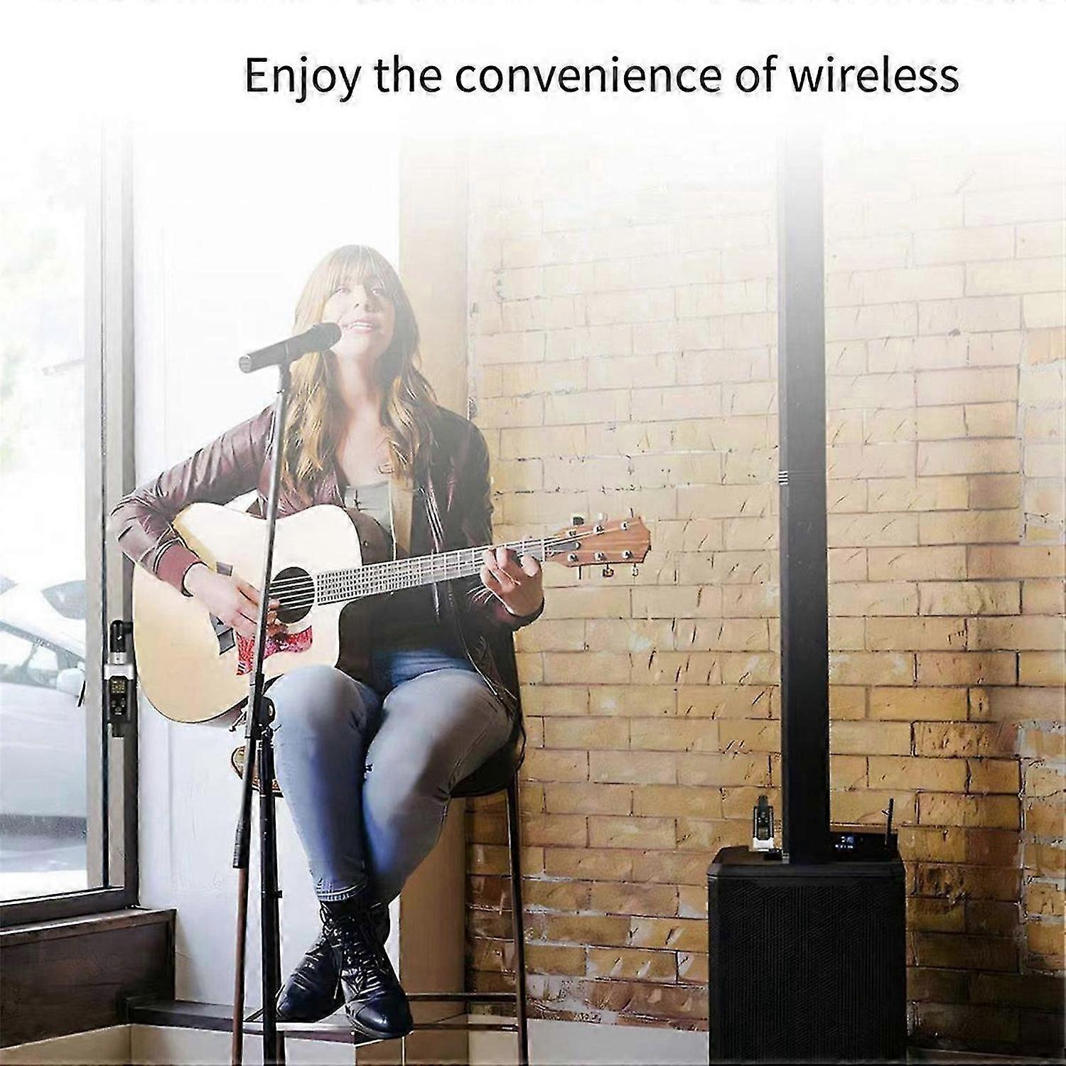XLR Microphone Wireless System for 48V Capacitive Microphone 1 to 2