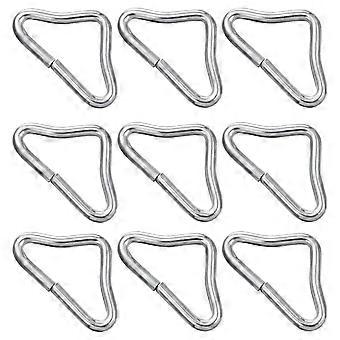 20pcs Trampoline Jumping Bed Bungee Bed Mesh Cloth Buckle Triangle Ring Parts 1.77x1.02x0.18in