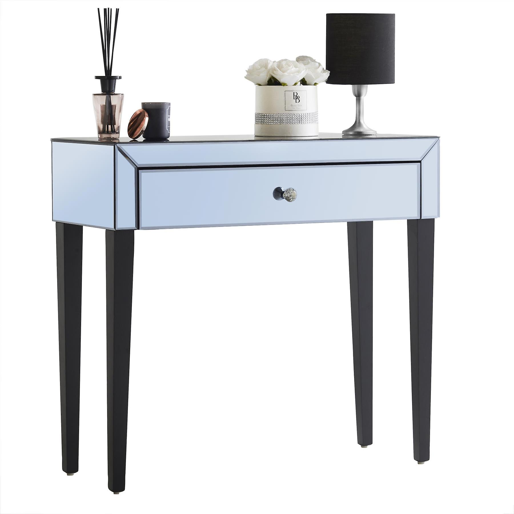 Laguna Grey Mirrored Dressing Table with Drawer Storage