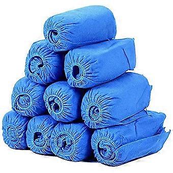 Disposable Shoe Covers 100 Bags Blue Anti Skid Dustproof Boot Covers One Size for Home Workplace