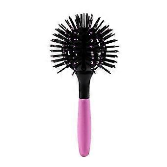 3d Bomb Curl Hairbrush Styling Salon Round Hair Curling Curler Comb Hair Tool [XR]