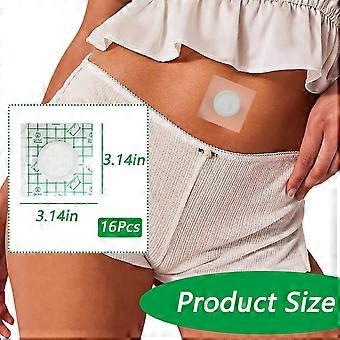 16 Stück Einweg-Rizinusölpflaster für den Bauchnabel, hochabsorbierend, 8,1 x 8,1 cm, Rizinusölpackung zur Selbstanwendung