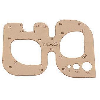 Clear Acrylic Circle Corner Hole Stitching Template Stencil Leather Positioning Tool (Type C)