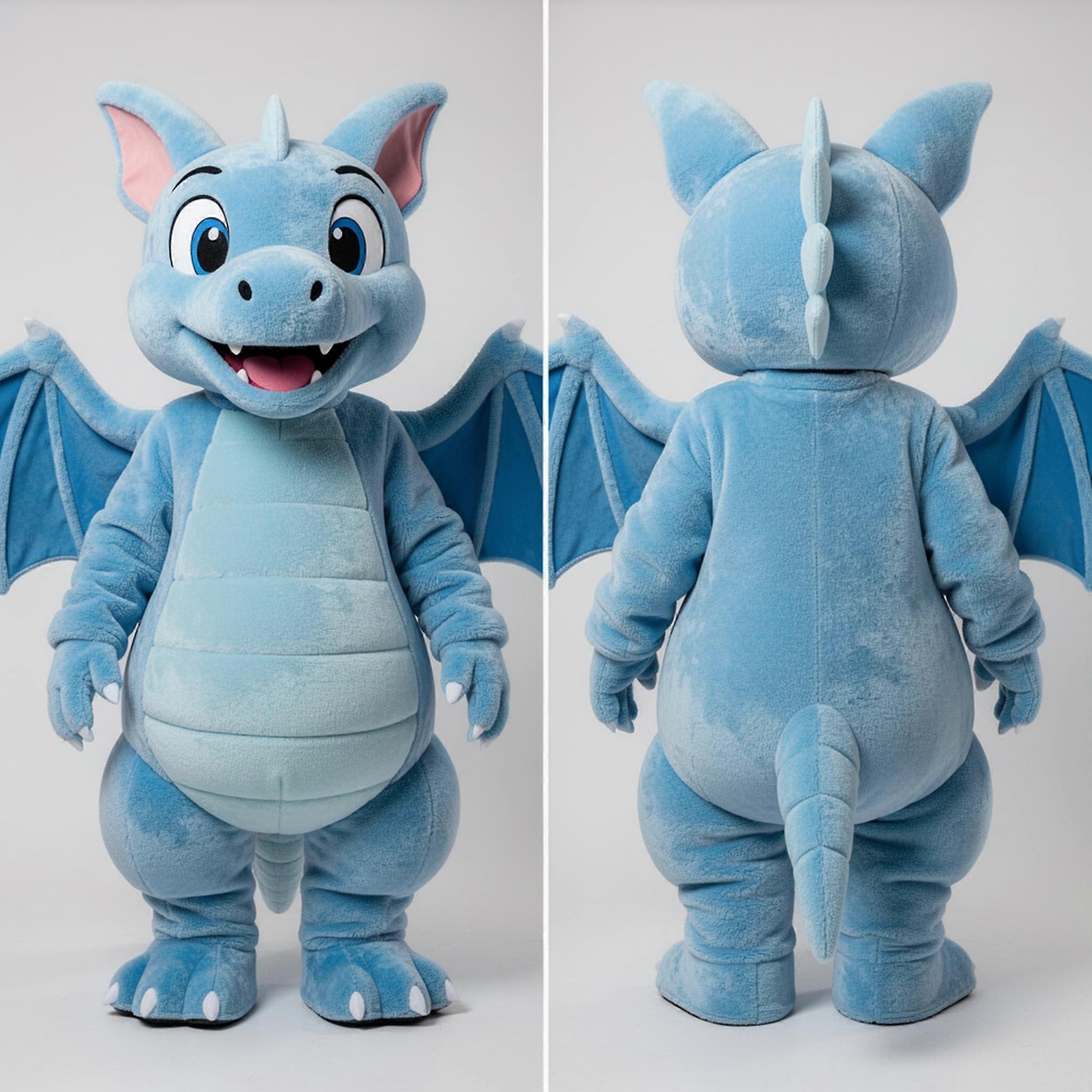 MASTICOT Sky Blue Cartoon Dimorphodon Mascot