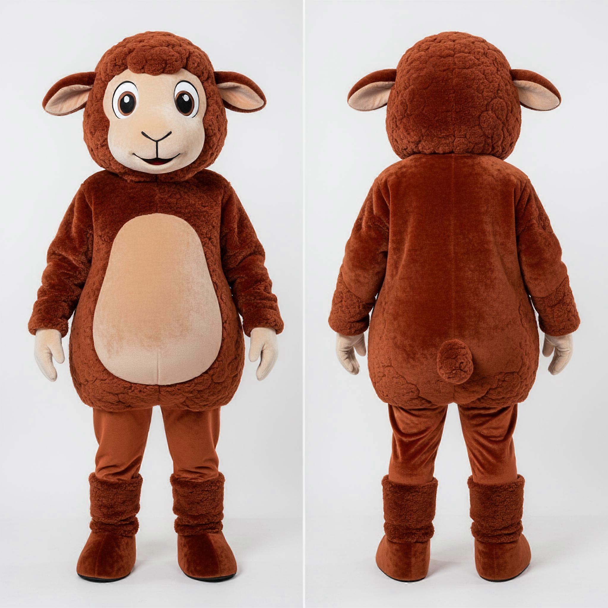 MASTICOT Rust Orange Cuddly Merino Sheep Mascot