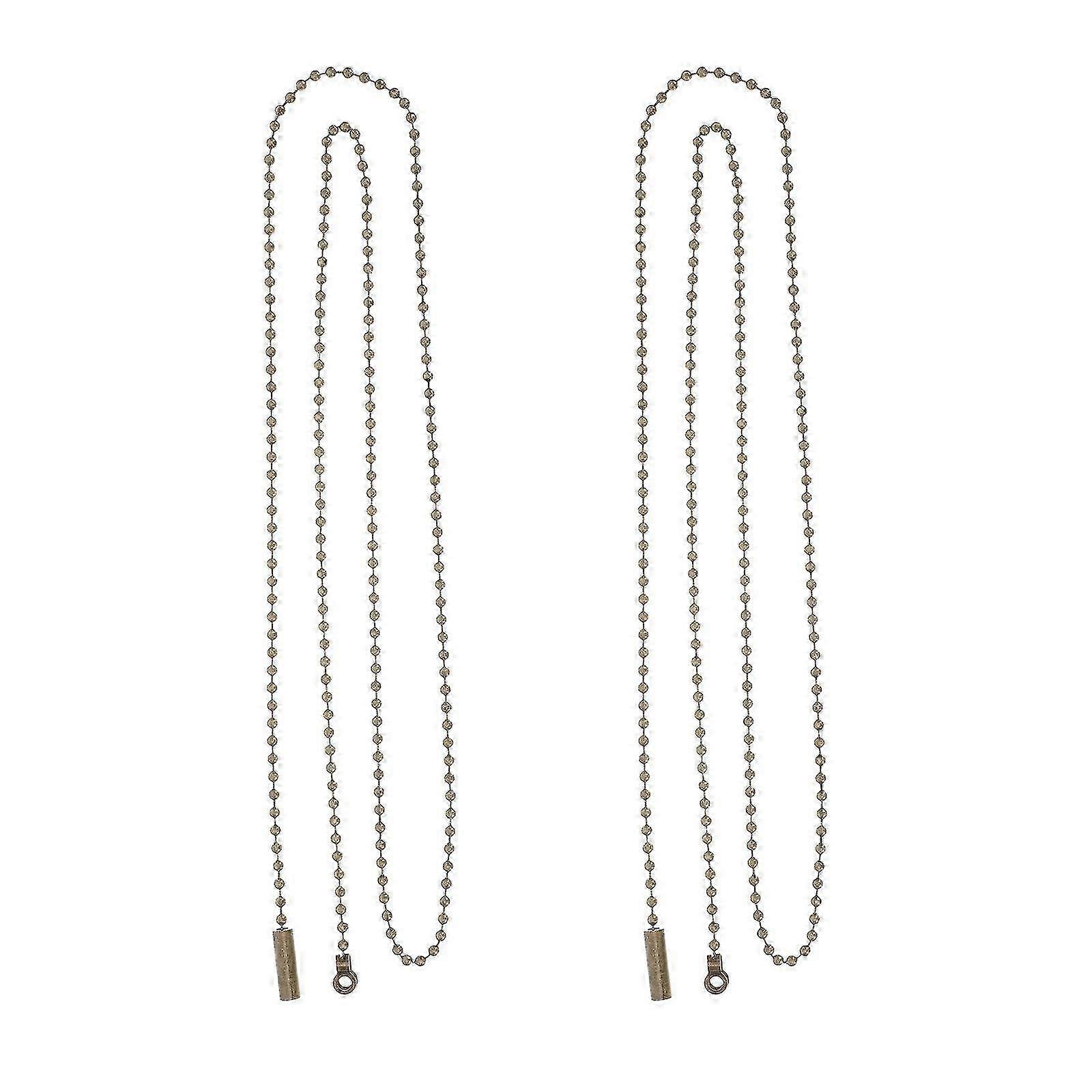 2pcs Durable Switch Pull Chains Beaded Ball Pull Chain String Extension Lamp Parts