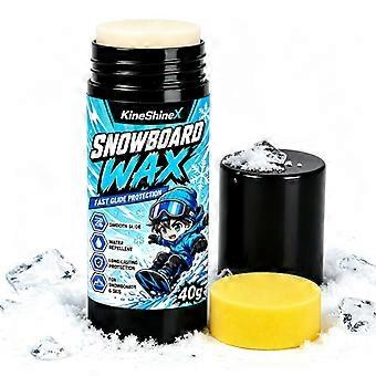 Bastoncino di cera per snowboard resistente all'acqua, riduce al minimo la resistenza allo scivolamento, pratico e portatile, ideale per ritocchi rapidi sul campo.
