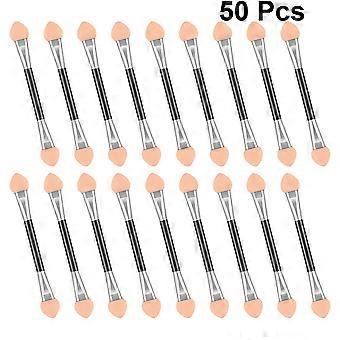 Eyeshadow Applicator 50Pcs Double-End Sponge Sticks for Makeup Use Pink